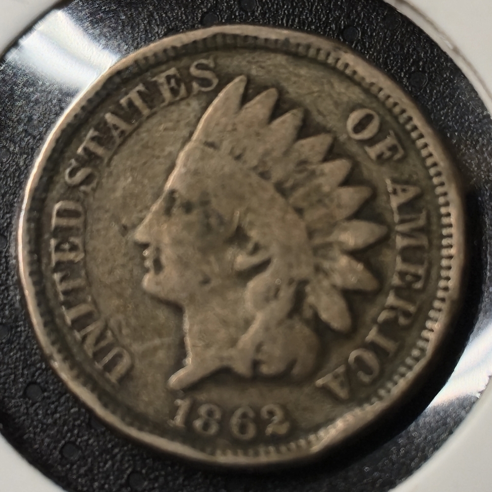 ​🦅 1862 Indian Head Penny "White Cent" – Civil War Era Treasure 🦅​